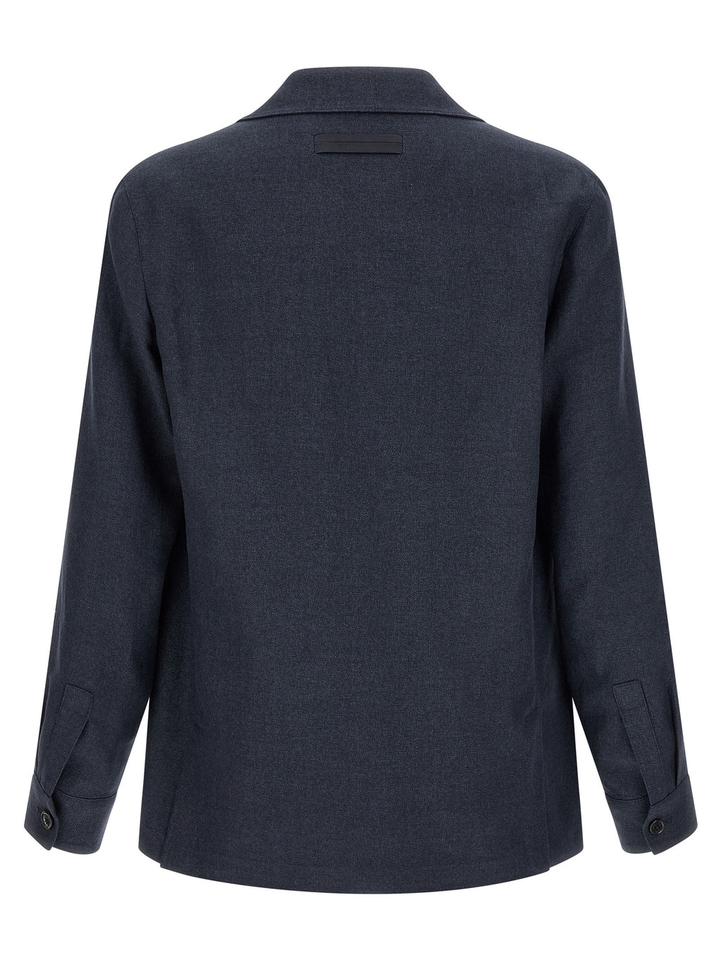 Blue Linen Full-Length Jacket