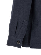 Blue Linen Full-Length Jacket