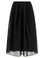 Black Cotton Mini Skirt