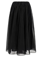 Black Cotton Mini Skirt