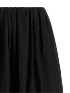 Black Cotton Mini Skirt