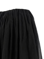 Black Cotton Mini Skirt