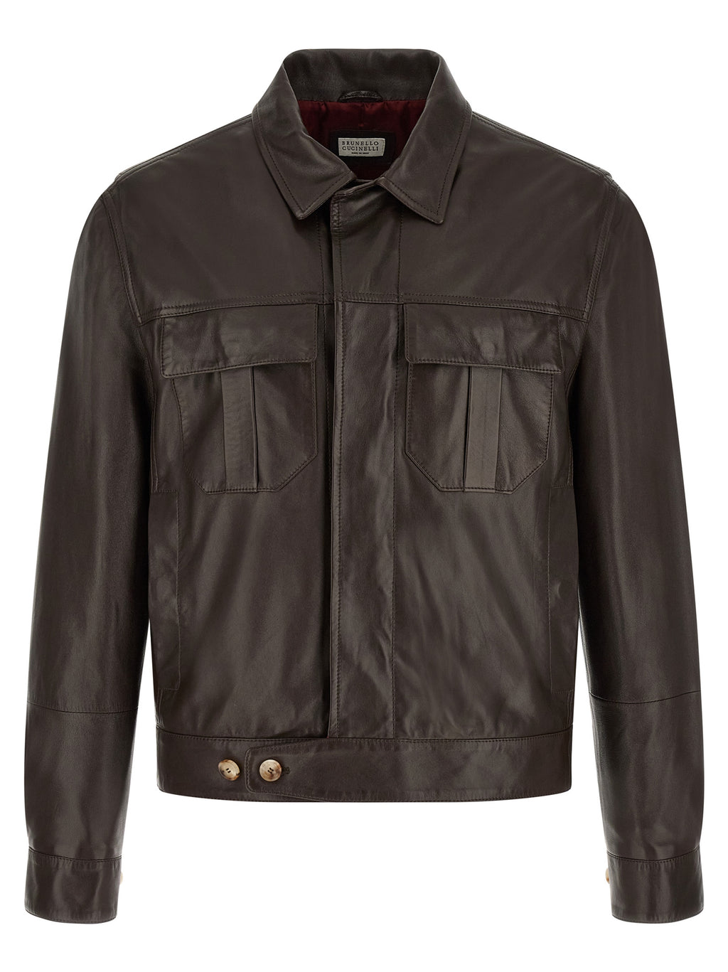 Brown Lamb Leather Leather Jacket