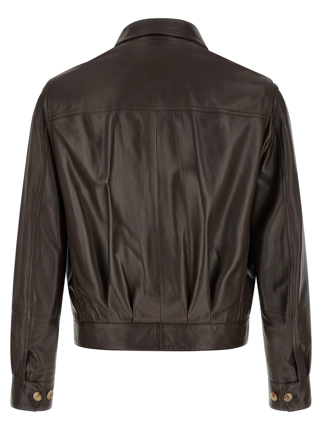 Brown Lamb Leather Leather Jacket