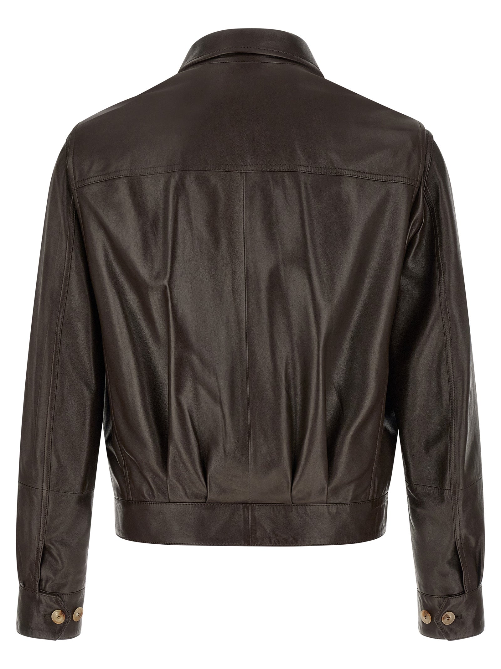 Brown Lamb Leather Leather Jacket