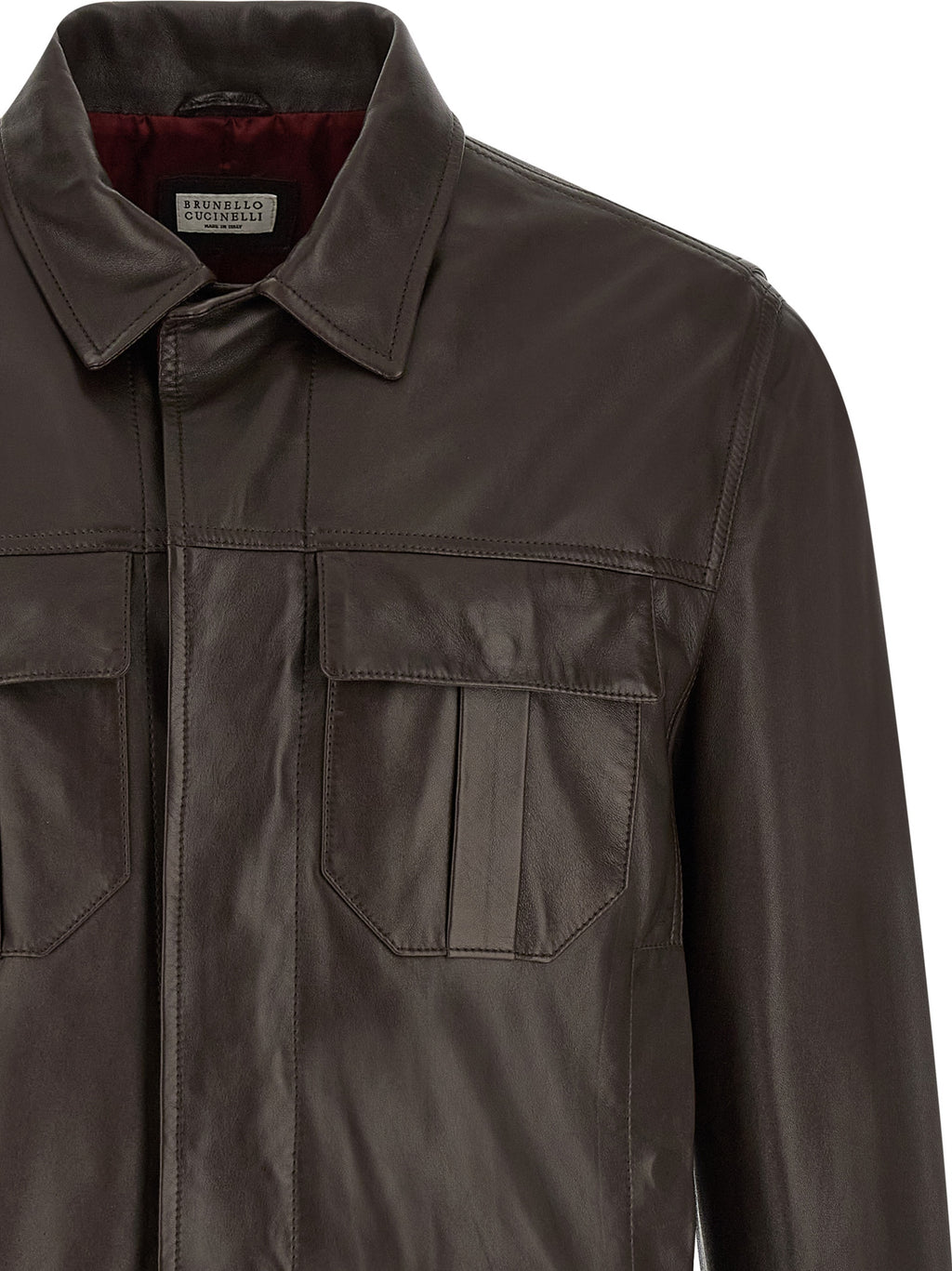 Brown Lamb Leather Leather Jacket