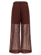 Bordeaux Cotton Flared Pants