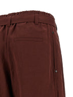 Bordeaux Cotton Flared Pants