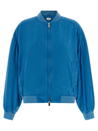 Blue Silk Bomber