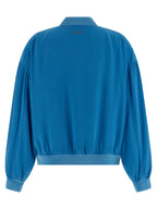 Blue Silk Bomber