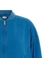 Blue Silk Bomber