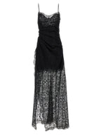 Black Polyester Long Dress