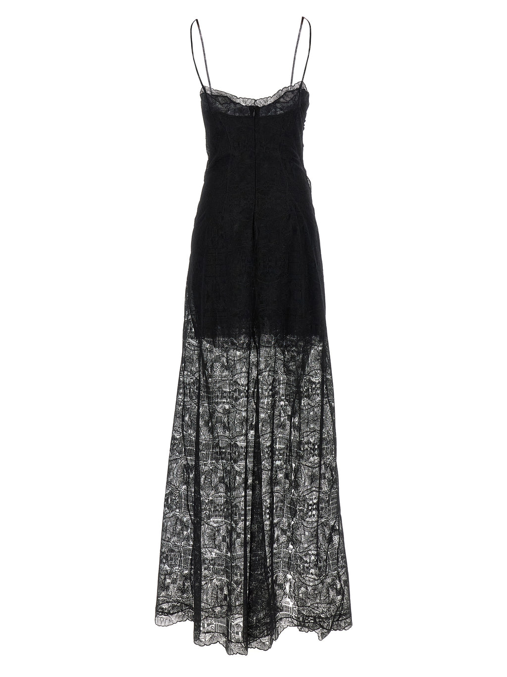 Black Polyester Long Dress