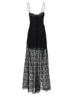 Black Polyester Long Dress