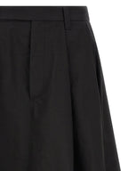 Black Cotton Midi Skirt