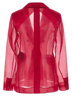 Fuchsia Silk Blazer