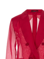 Fuchsia Silk Blazer