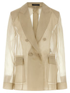 Beige Silk Blazer