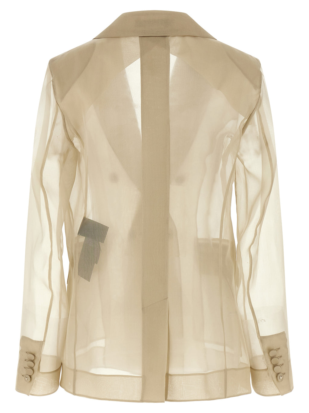 Beige Silk Blazer