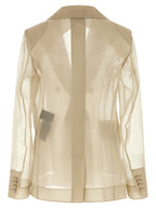 Beige Silk Blazer