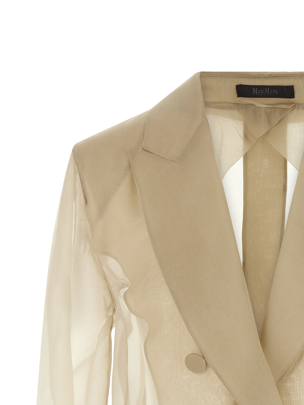 Beige Silk Blazer