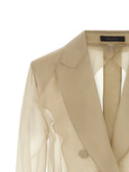 Beige Silk Blazer