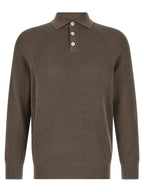Brown Cotton Polo Shirt
