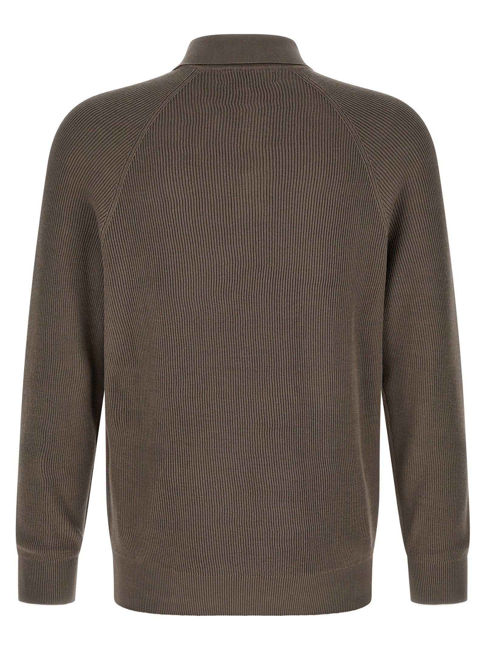 Brown Cotton Polo Shirt