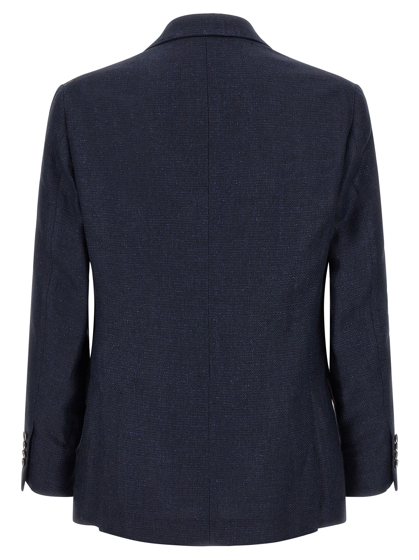 Blue Silk Two-Piece Suit