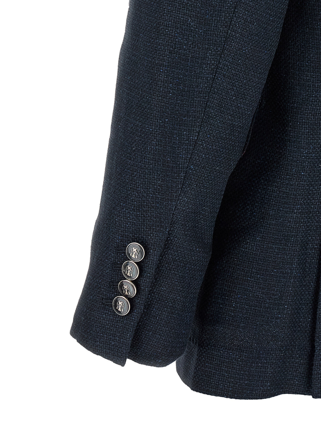 Blue Silk Two-Piece Suit