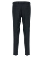 Blue Silk Two-Piece Suit