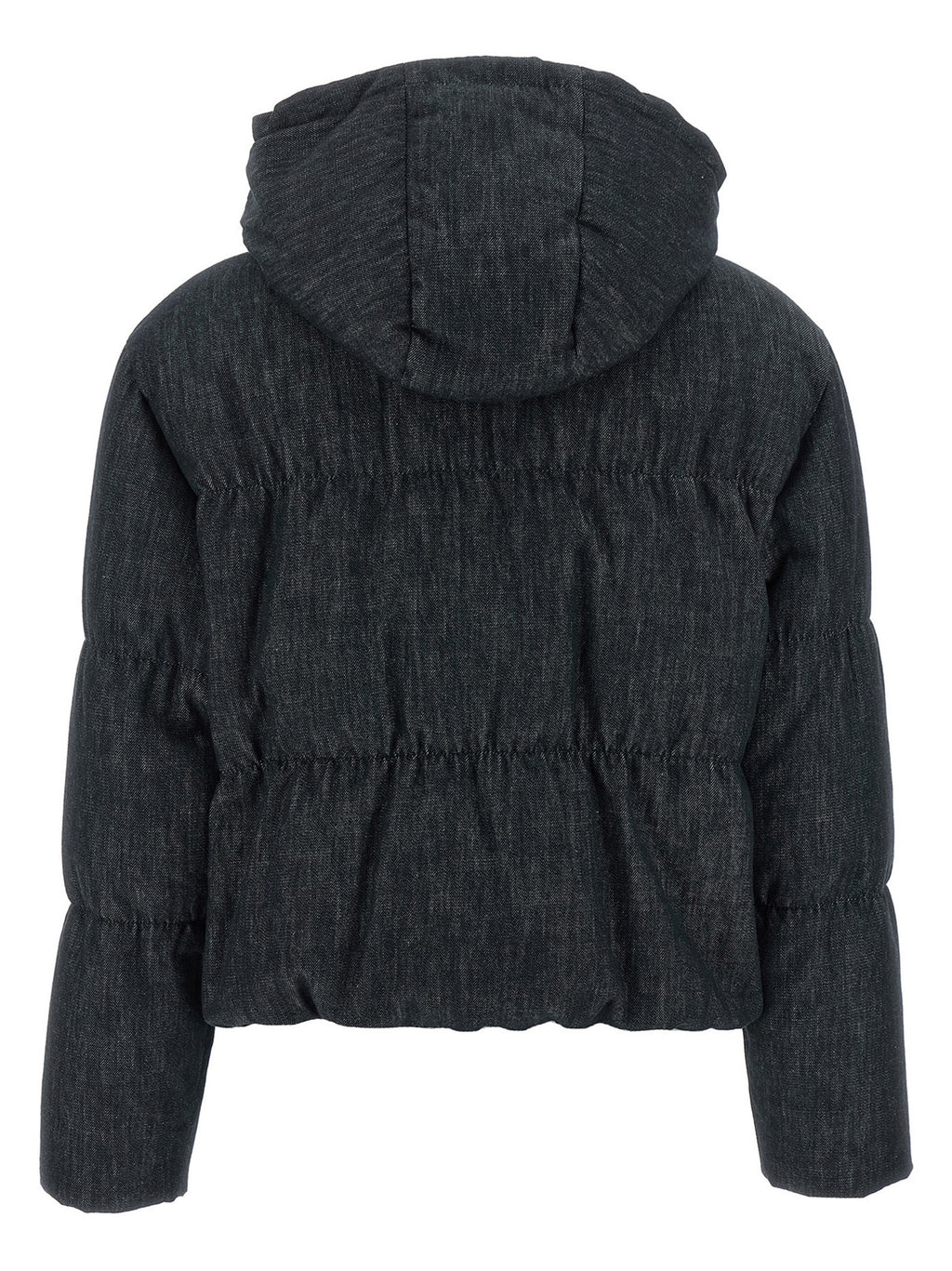 Blue Cotton Full-Length Jacket