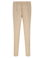 Beige Silk Two-Piece Suit