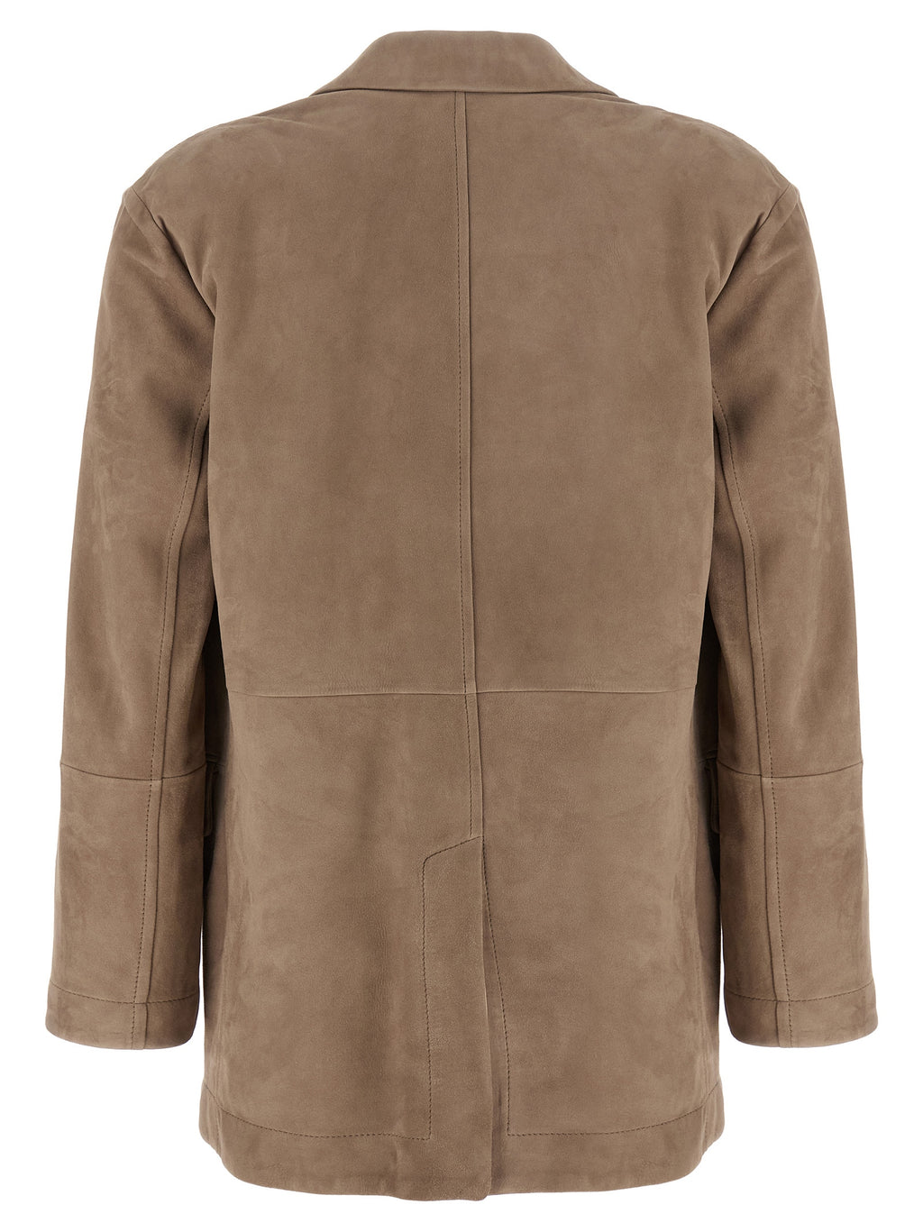 Beige Lamb Leather Blazer