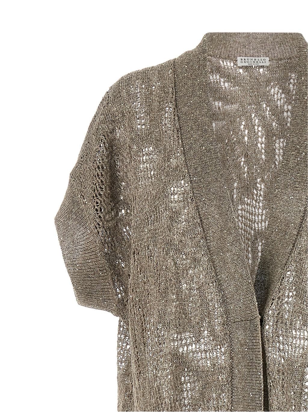 Brown Linen Cardigan