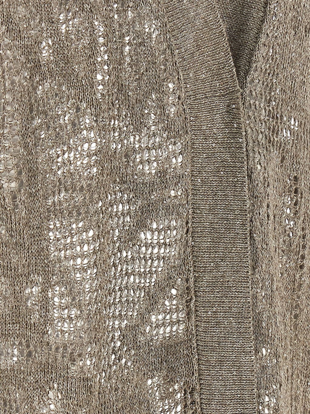 Brown Linen Cardigan