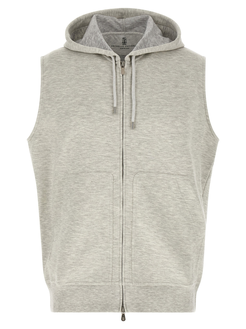 Gray Cotton Sleeveless Jacket