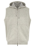 Gray Cotton Sleeveless Jacket