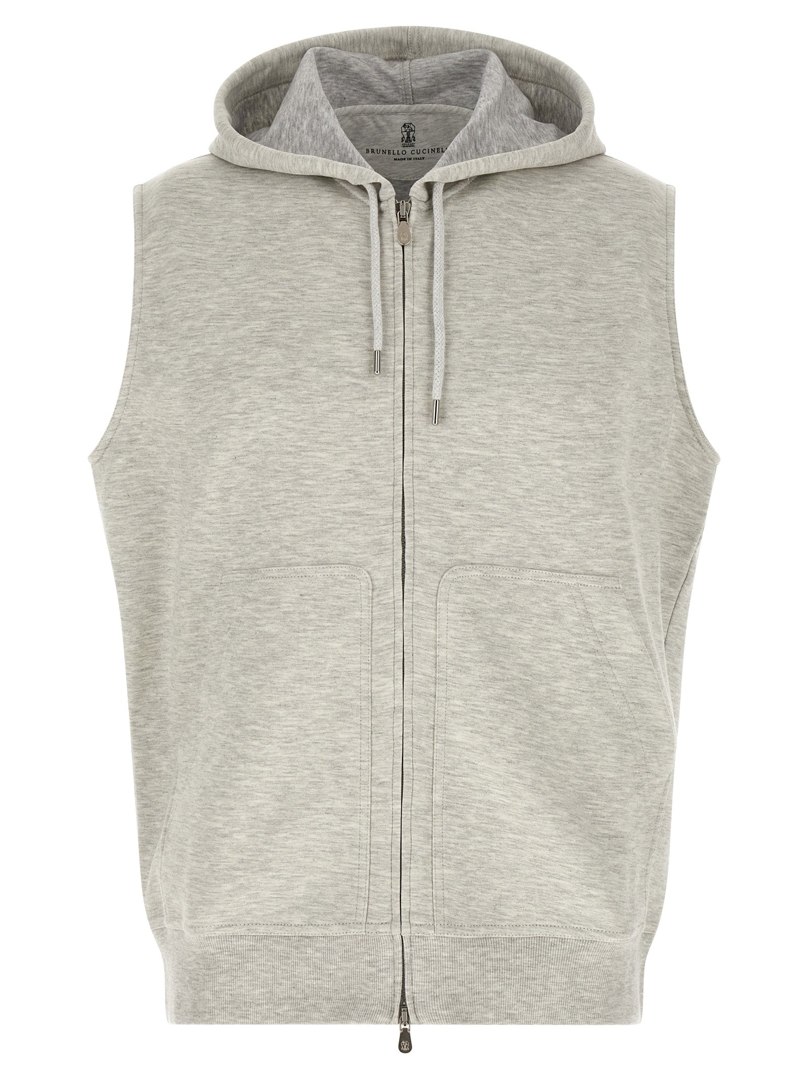 Gray Cotton Sleeveless Jacket