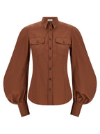 Brown Cotton Blouse
