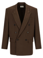Brown Silk Blazer