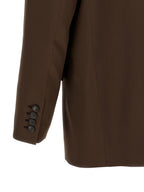 Brown Silk Blazer