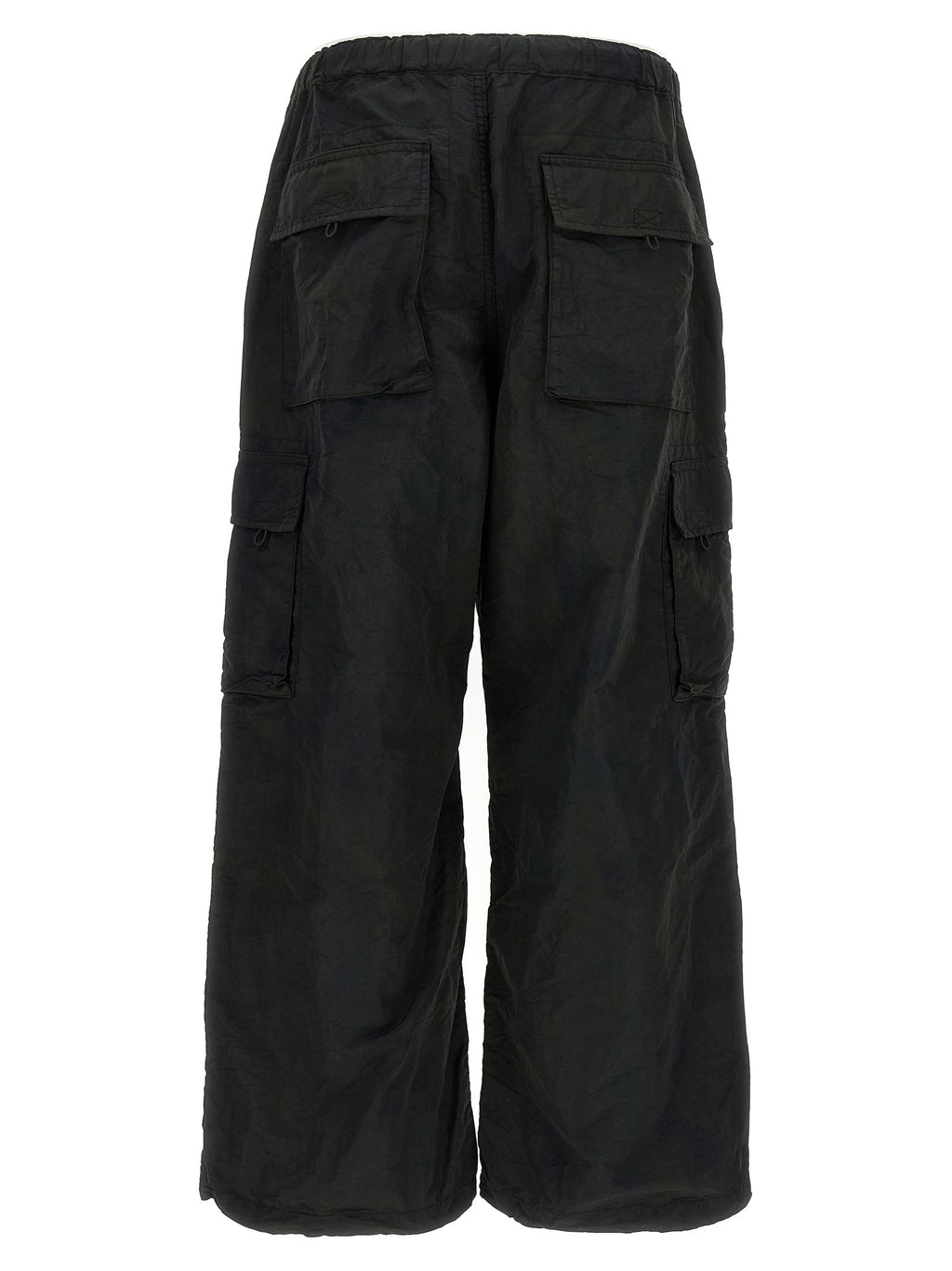 Black Nylon Cargo Pants