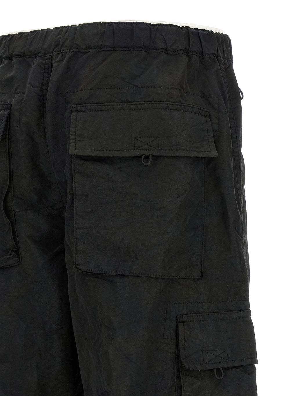 Black Nylon Cargo Pants