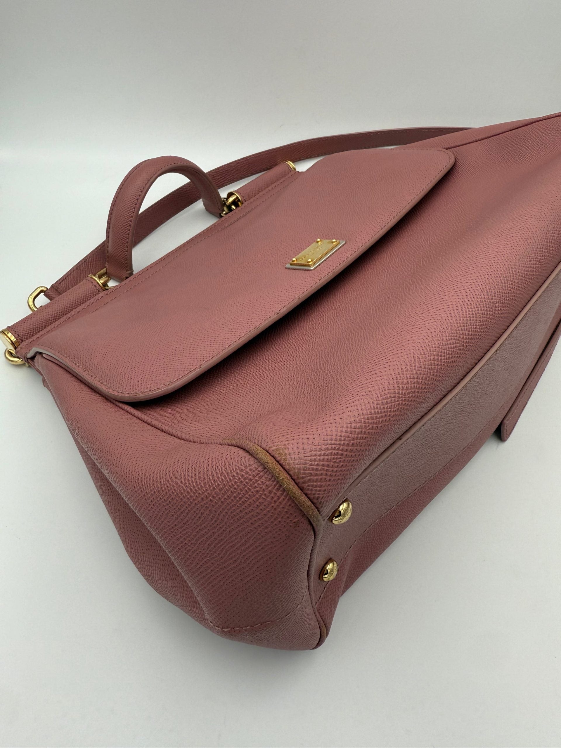 DOLCE & GABBANA SICILY Pink Large Handbag