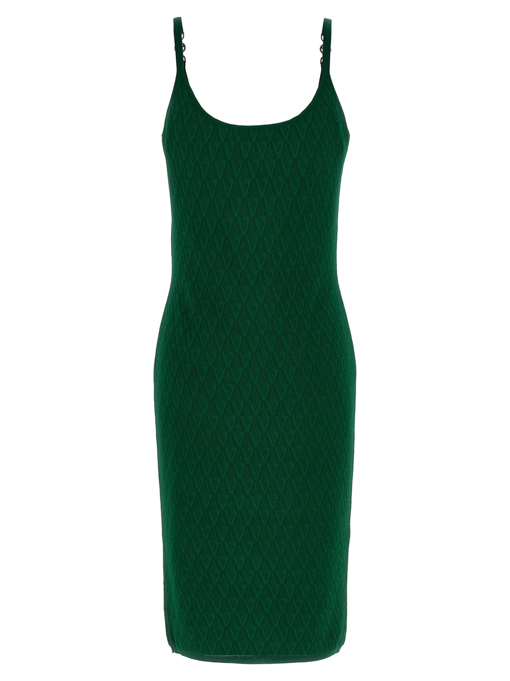Bicolor Viscose Midi Dress