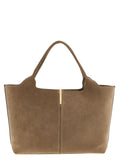 Beige Calfskin Tote Bag