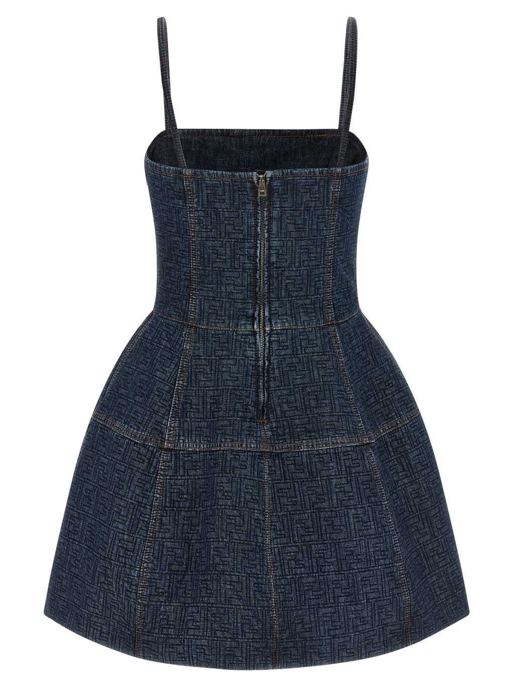 Blue Cotton Short Dress