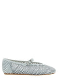 Silver Polyamide Ballet Flats