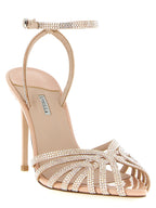 Multicolor Goatskin Stiletto Heel Sandals